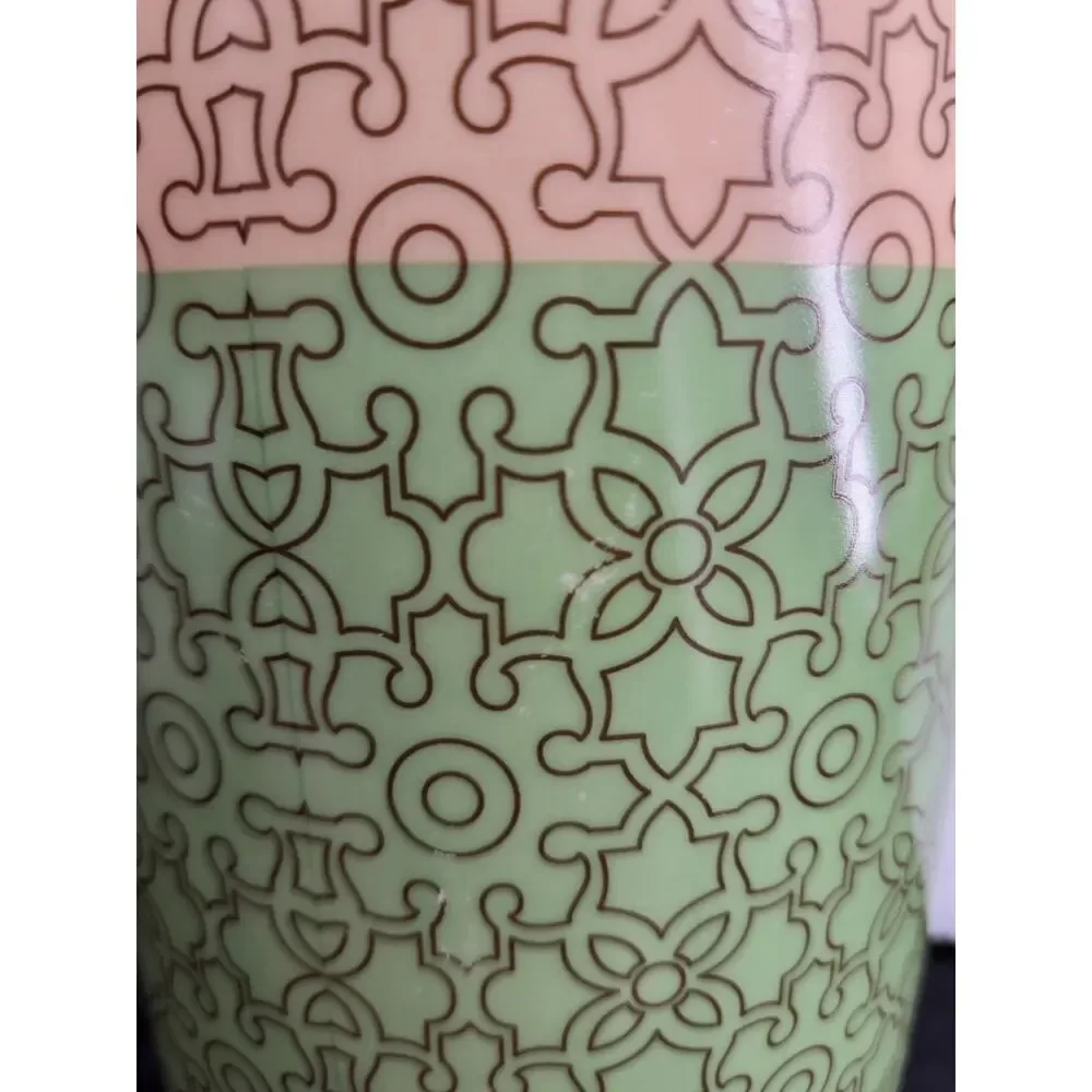 Piling Palang Tea Caddy Green Flora Modern Ceramic Minimalist Japandi Canister